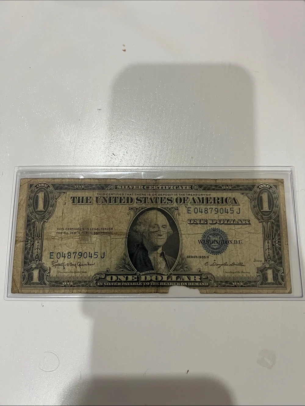 1935 H One Dollar with “In God We Trust” motto
